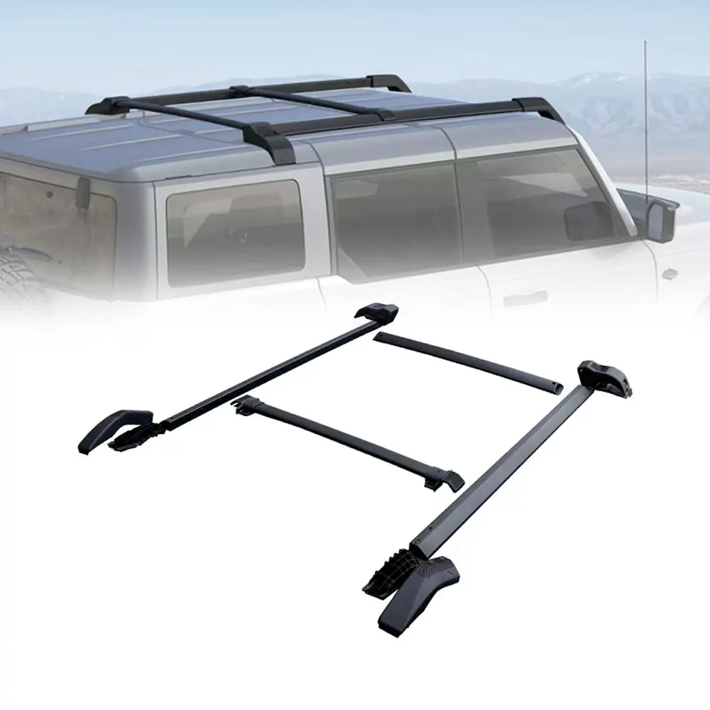 

Car Exterior Accessories Parts Kit Car Top Roof Luggage Racks Side Rails Bars Roof Rack for Ford Bronco 2021 2022 2023