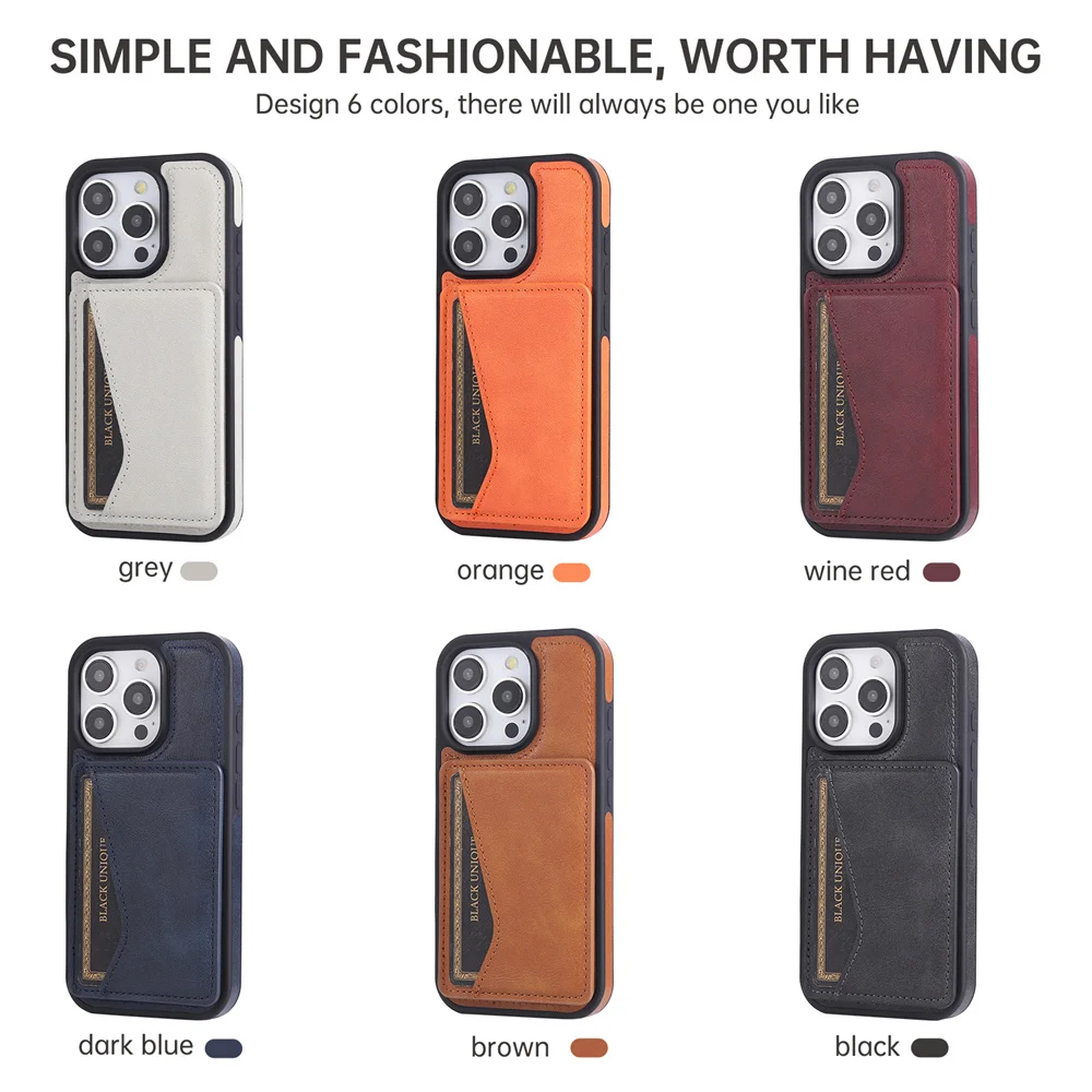 Premium Flip Leather Phone Case with Magnetic Wallet and Card Holder - Bracket Back Cover