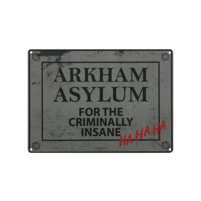 Arkham Asylum Sign Art Decorating Walls,Metal Wall Sign