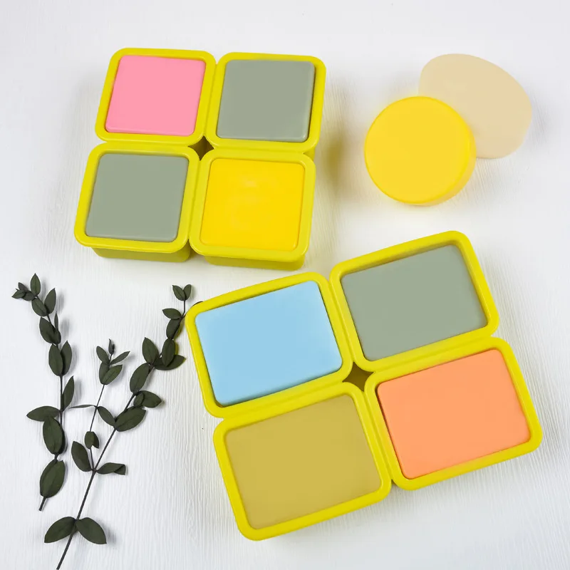 4 Cavity Silicone Soap Molds Handmade Soap Making Supplies Round  Oval Square Heart DIY Plaster Resin Candle Material Kit Tools