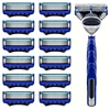 Manual Shaving For Men Replace Head Five Layer Blade Eight Comfortable Shaving Blades The Latest Blue No Skin Damage