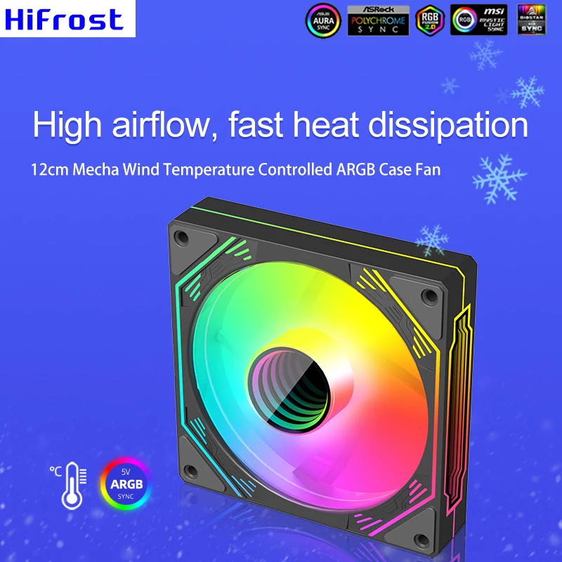 120mm Chassis Fans 1800 RPM 5V 3Pin ARGB 12V 4PIN PWM Addressable RGB Case Fan Multifaceted Infinity Mirror ARGB Light Effect