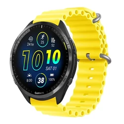 Durable Sports Silicone Watch Strap - 22mm Replacement Wristband Bracelet - 965 955 935 745 (03 - Yellow)