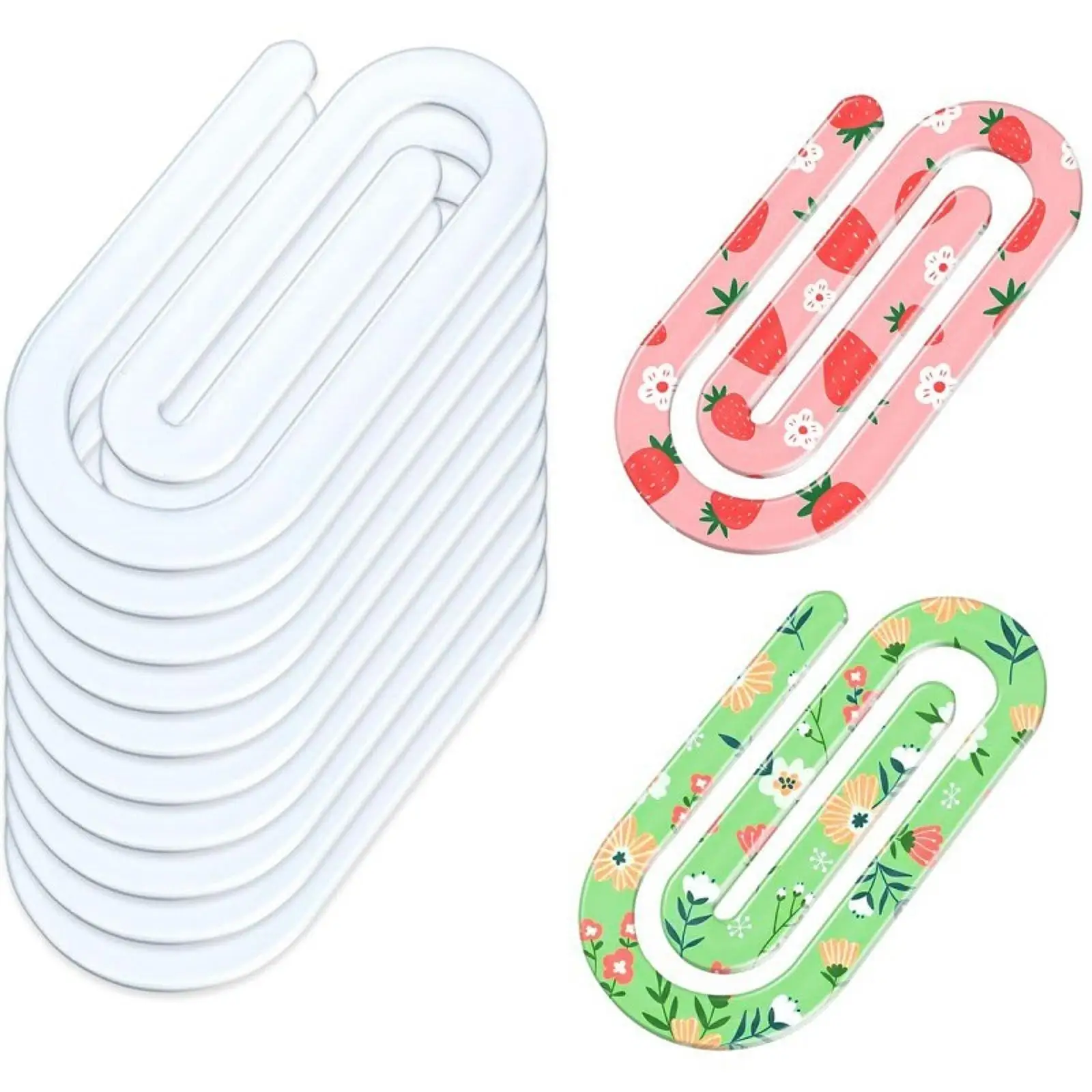 10Pcs 점보 종이 클립 가정용 문서를위한 창조적 인 다목적 승화 책 마크 문구 교실 공예 용품