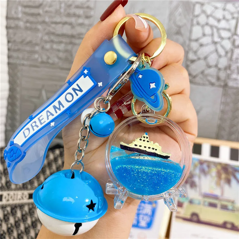 3pcs Luminous Floating Never Capsize Ship Apple Drift Bottle Key