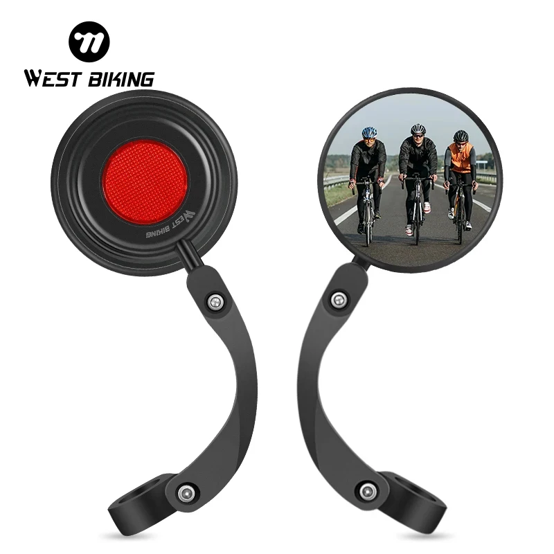

WEST BIKING зеркало заднего вида для велосипеда с регулируемым поворотом на 360 градусов, широкоугольные Задние Зеркала для велосипеда, аксессуары для горного велосипеда