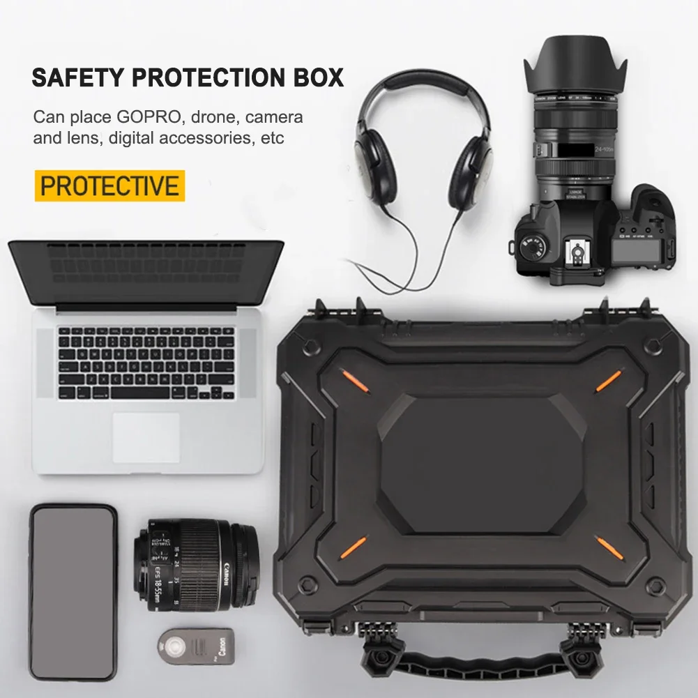 Lockable Tactical Pistol Case With Foam - 12" Security Gun Case For Airsoft, Handguns, Tools