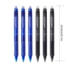 Creative Large Capacity Press Erasable Gel Pens Set 0.5mm Black/Blue Washable Handle Erasable Magic Refills for Office Writing 6