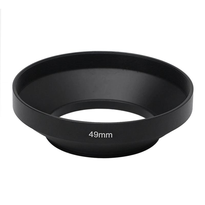 Durable Metal Wide Angle Lens Hood for DSLR Camera Protection