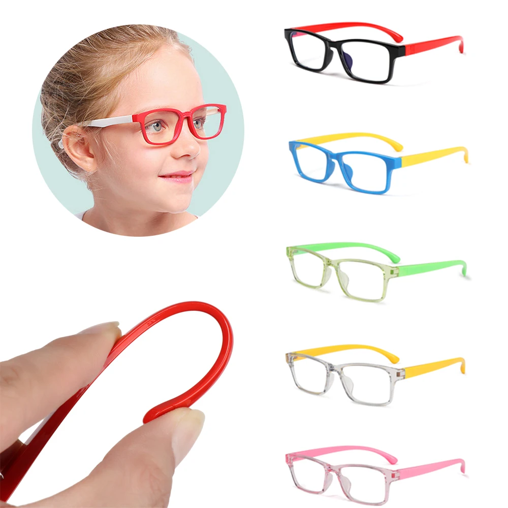 iboode Kids Computer Glasses Anti Blue Light Filter Child Gaming Goggles Soft Silicone Frame Eyeglasses Children Eyeglasses