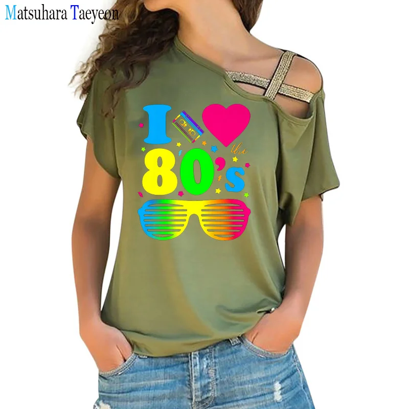 I Love The 80s Clothes Women for T-Shirt and Party Funny Tee