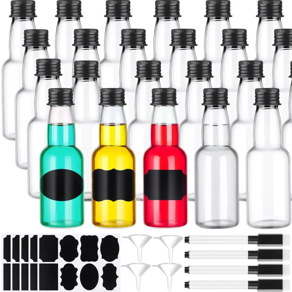 40pcsMiniClearRefillableWineBottlesSmallHotSauceBottlesFor
