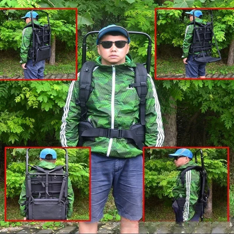 Outdoor Sports Thickened Back  Aluminum Alloy Mountaineering Hiking Long-distance Weight-bearing Comfortable Back Frame Bag K