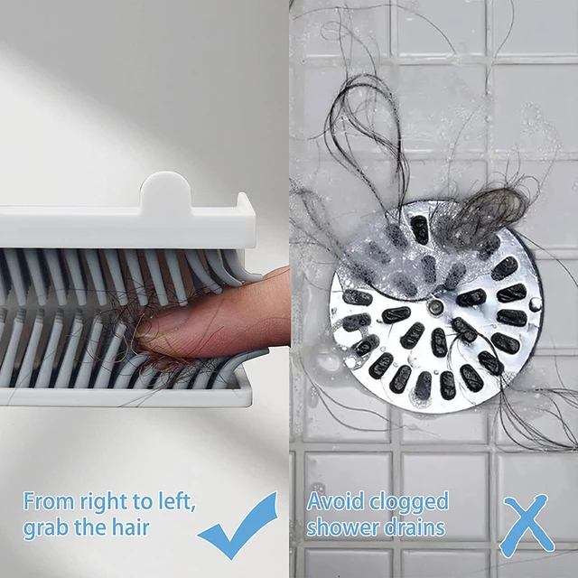White Without Ears Hair Catcher Reusable Shower Wall Grabber Collection