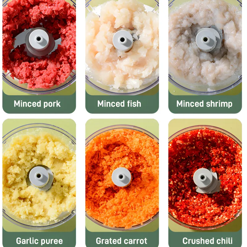 350ml Mini Kitchen Food Processor Multifunctional Cordless Electric Meat/Garlic Grinder Household Baby Food Processor 5