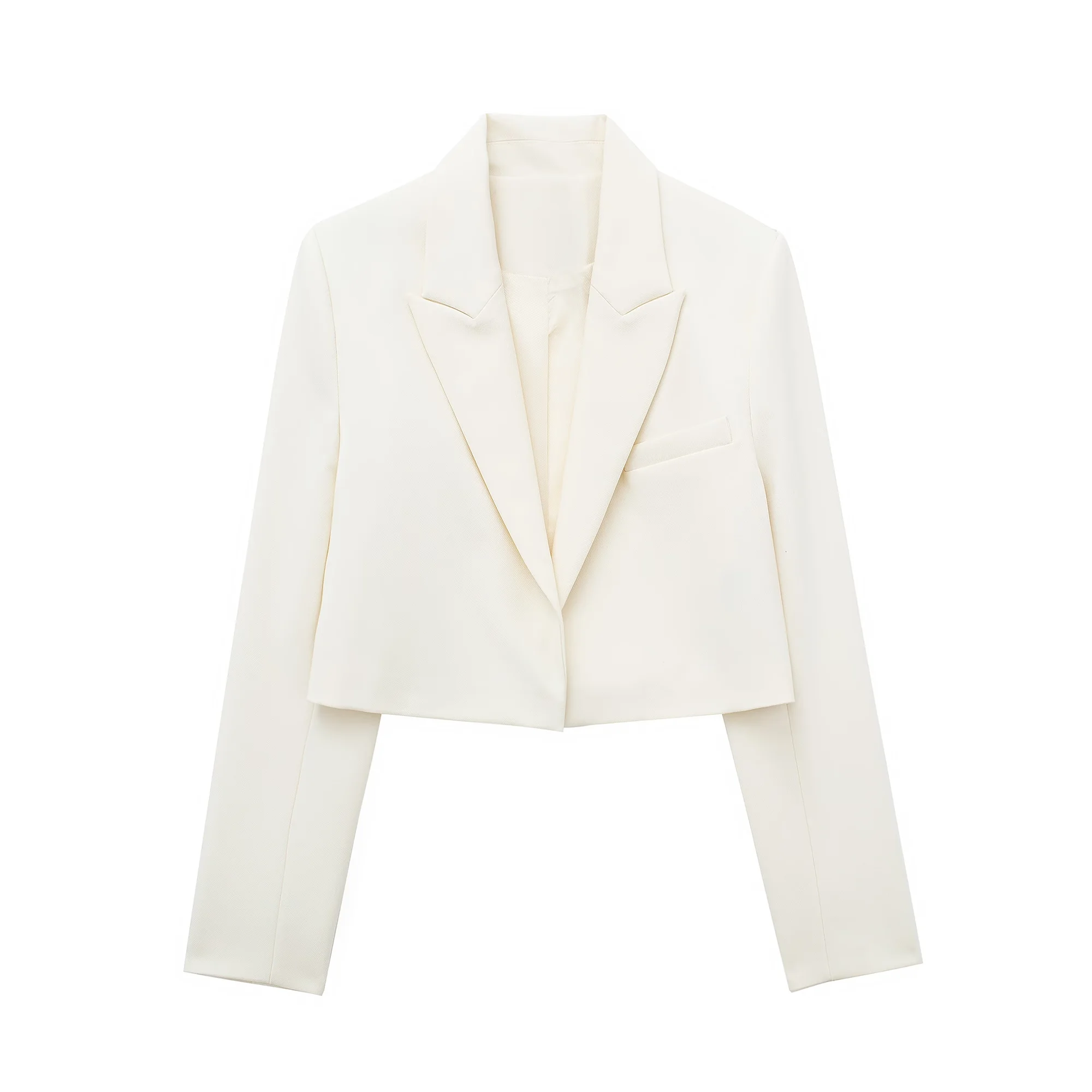 thumbnail image 1 of HH TRAF Conjunto casual de 2 piezas para mujer, chaqueta corta de manga larga lisa con cuello en V, minifaldas plisadas de moda para mujer con cinturón, 1 of 5
