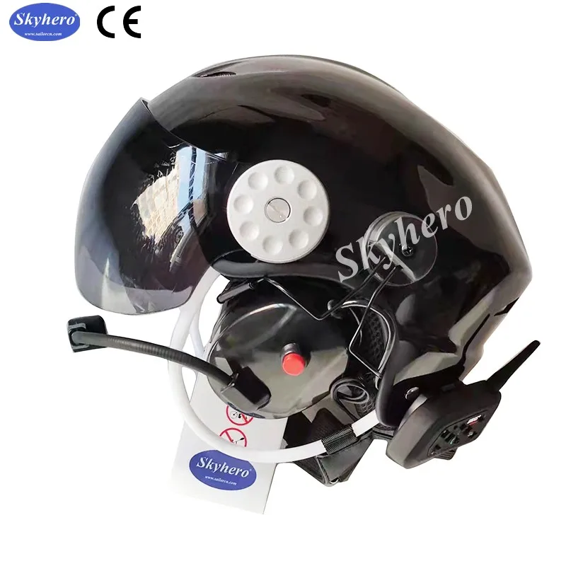 

Bluetooth Paragliding Helmet, Powered Paragliding Helmet, EN966, BT-GD-K01, Black, White, Red Color