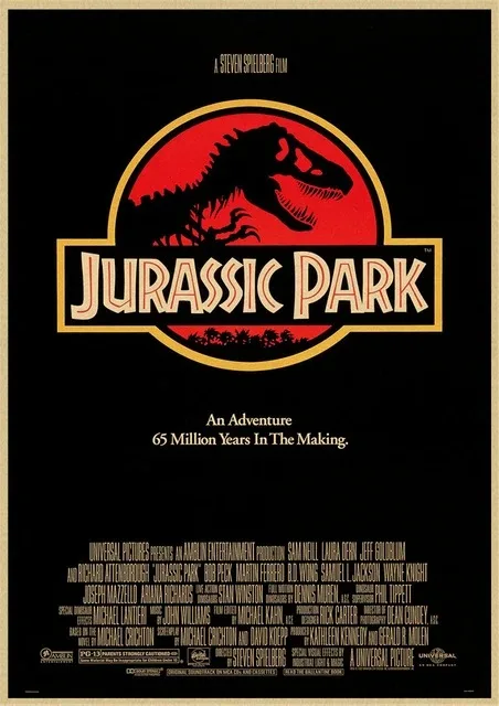 Dinosaur Canvas Painting Jurassic Park Movie Posters Vintage Posters And Prints Wall Art Pictures For Living Room Home Decor Peckshirt