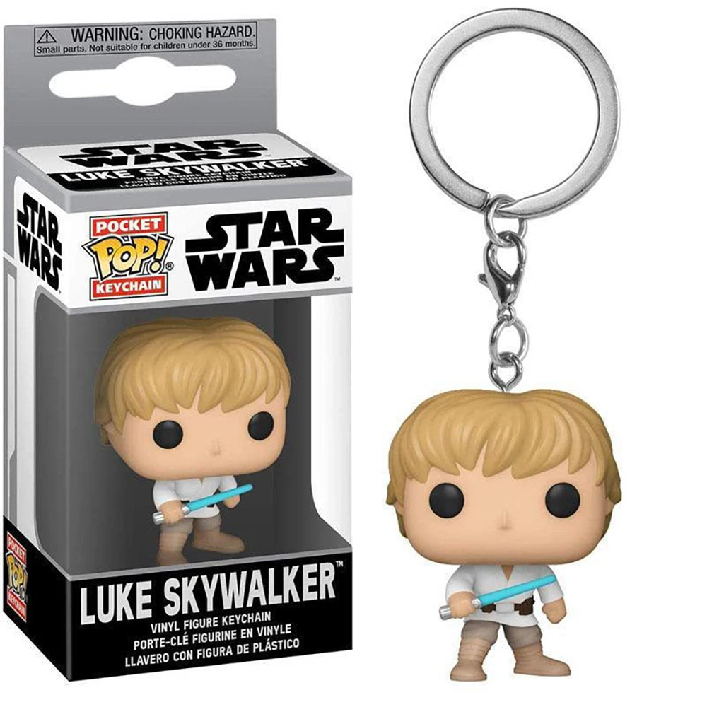 FUNKO Pocket Keychain Star Wars The Mandalorian Darth Vader Chewbacca Multiple Movie Peripheral Pendant Keychains Boy Girl Gifts 3
