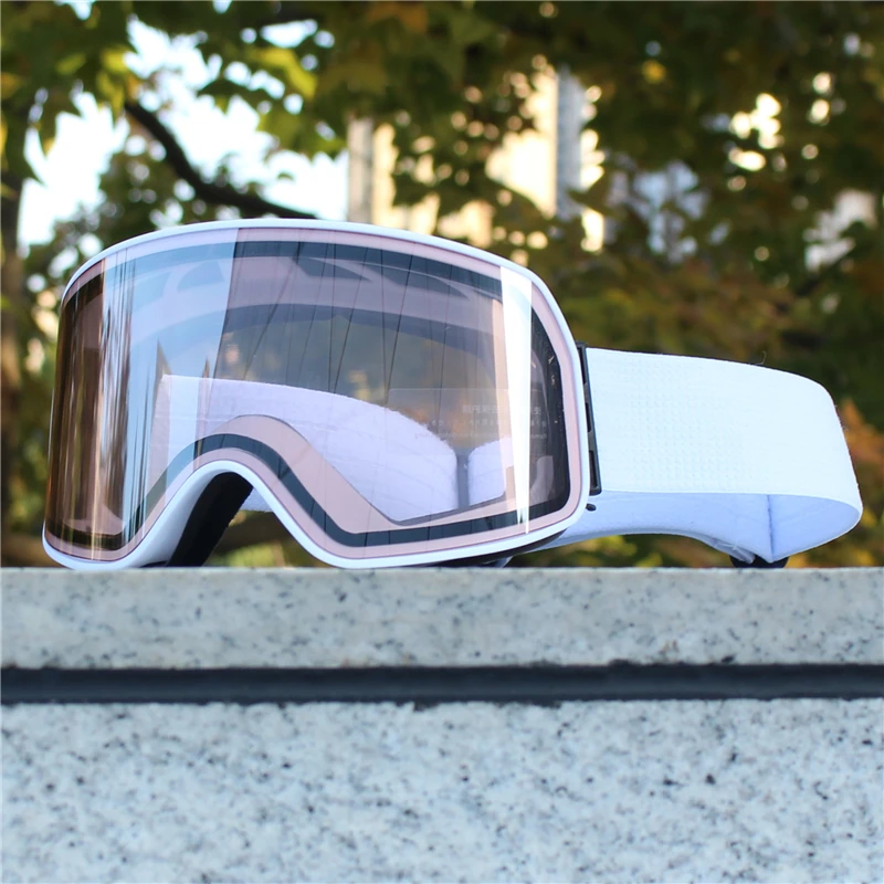 Big Frame Ski Snowboard Goggles Women Men Skiing Eyewear Mask UV400 Snow Protection Over Glasses Adult Double Anti-Fog 2