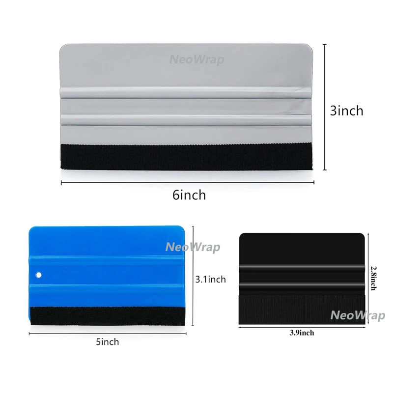 Car vinyl scraper Squeegee Vinyl Tool 8IN/6IN/5IN/4IN with Felt Edge Wallpaper Decal Applicator Kit Wrapping Tools