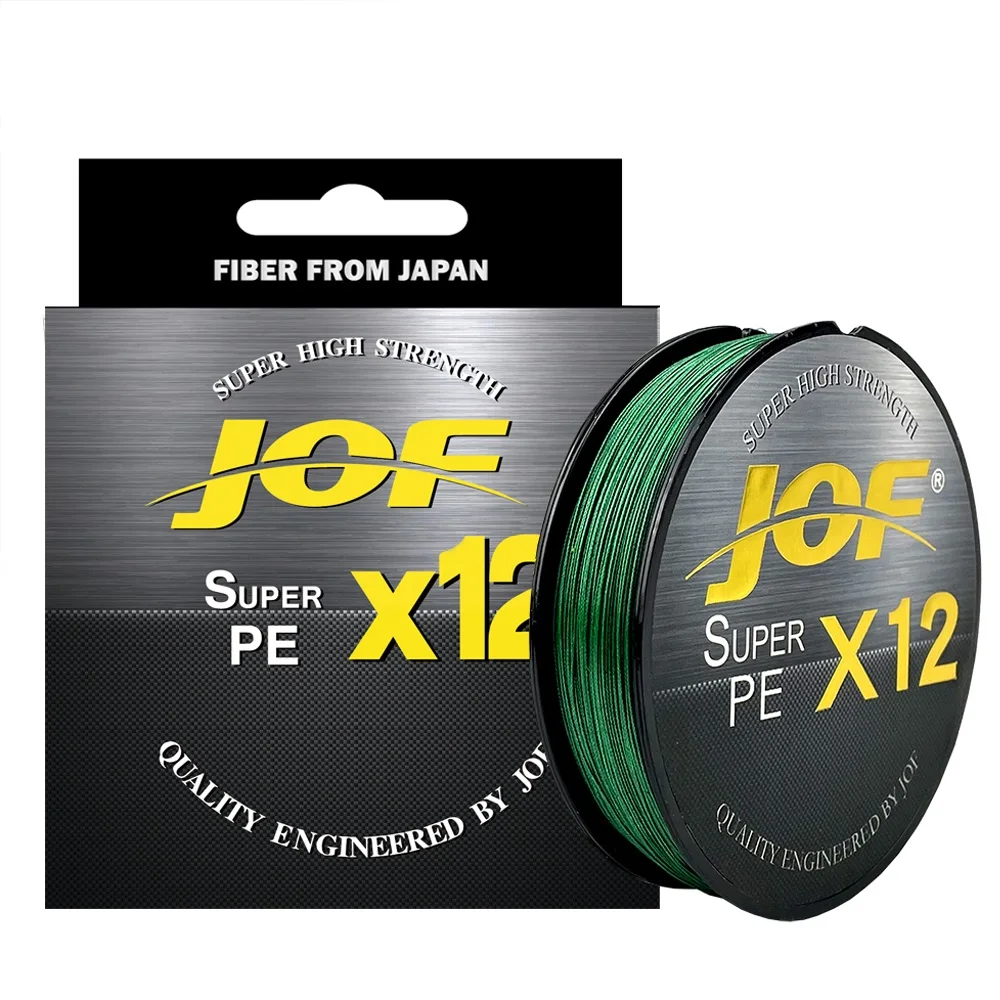 JOF Brand 12X Fishing Line 300M 12 Strands Braided Fishing Line Multifilament PE Line For Carp Fishing Wire 25-92LB 0.14MM-0.4MM