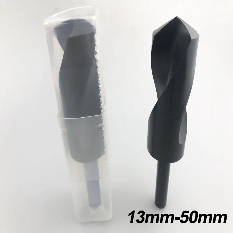 

1Pc 13mm-50mm 1/2 Inch Dia Reduced Shank HSS Twist Drill Bit Hole Tool for Iron, Steel, Plastic, Wood, Copper, Aluminum Metal