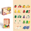 Children Pretend Play Cooking Toys Simulation Food Fruit Vegetable Kitchen Toys Montessori Educational Interactive Toy For Girls 1