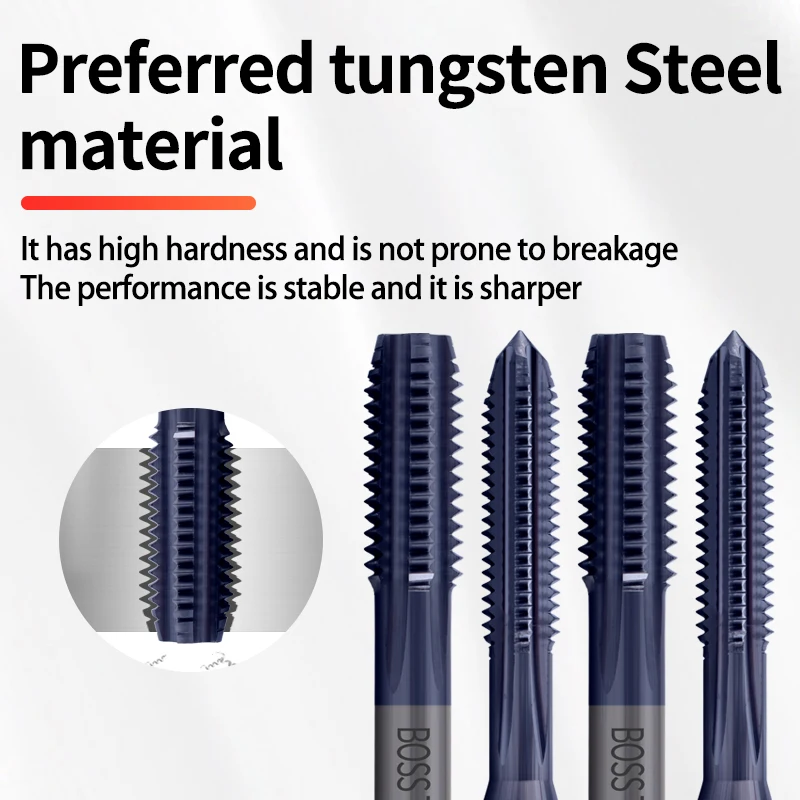 Carbide Tungsten Steel JIS Standard Straight Fluted Tap UNC UNF 4-40 6-32 Machine Screw Thread Taps