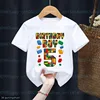Kawaii Kids 4-9th Birthday Master Builder Block Building Boys Tshirt Birthday Party Dress Cute Children Tshirt Boys Shirt Top 1