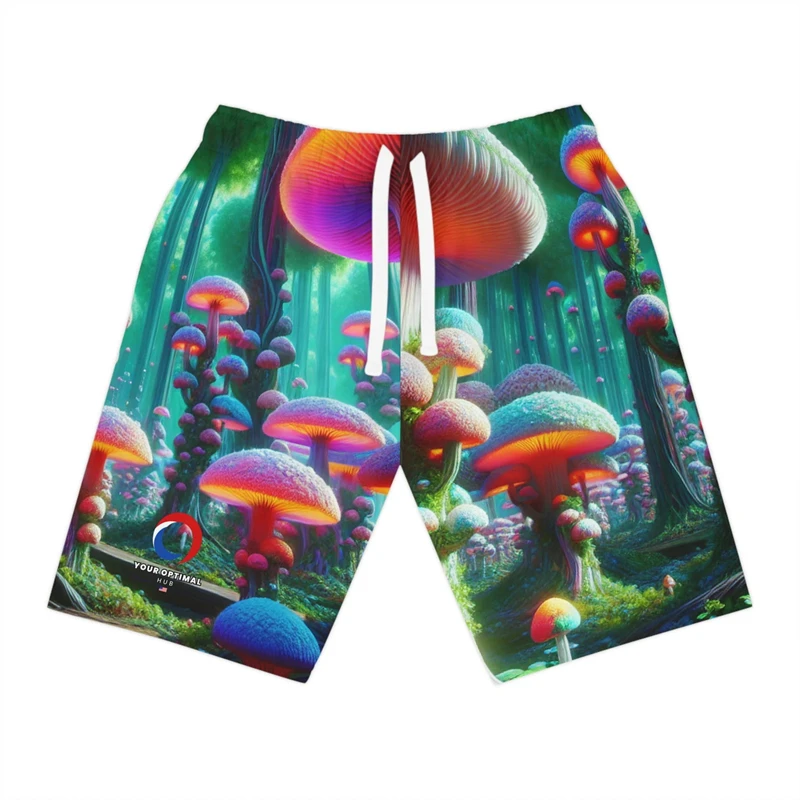 Psychedelic Mushroom Graphic 3D Printed Short Pants For Men Kids Clothes Hawaiian Beach Shorts Casual Fashion Shorts Mens Pants 2