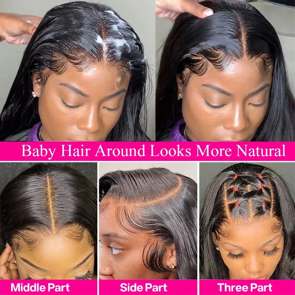 Bone Straight Lace Front Wigs 13x6 Hd lace Frontal Wig 13x4 Glueless Transparent Lace Front Human Hair Wigs For Black Women T