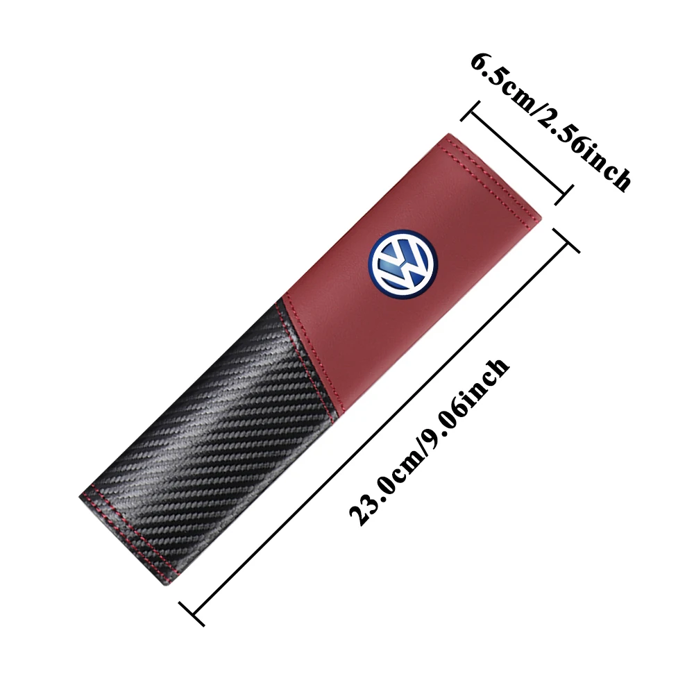 자동차 인테리어 탄소 섬유 안전벨트 어깨 패드 커버 액세서리 폭스바겐 VW 골프 R GTI 제타 R라인 파사트 타이고 MK4용