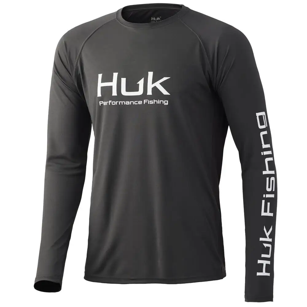 NEW HUK Fishing Apparel Men Fishing Clothing T Shirts Long Sleeve Sun