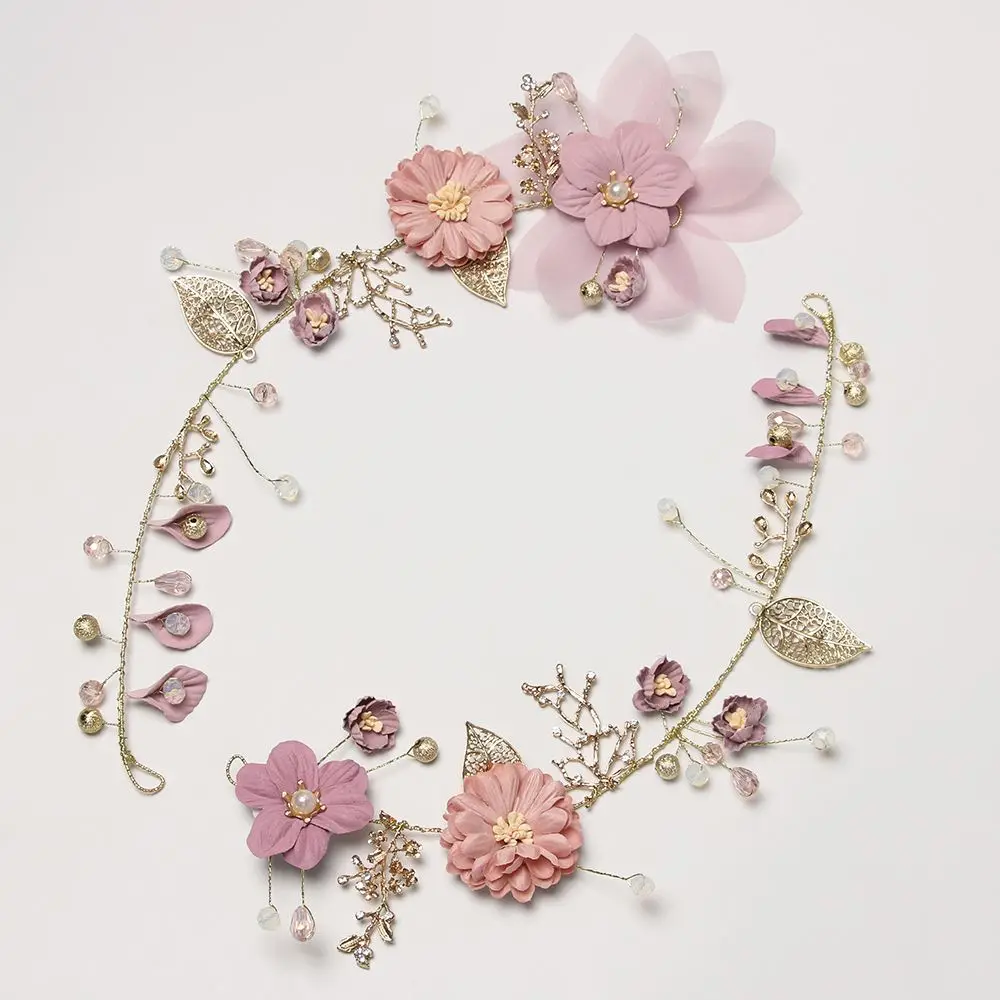 Wedding Headdress Pearl Crystal Headband Bridal Hair Accessories Headpiece Women Handmade Tiara Wedding Hair ornaments Jewelry
