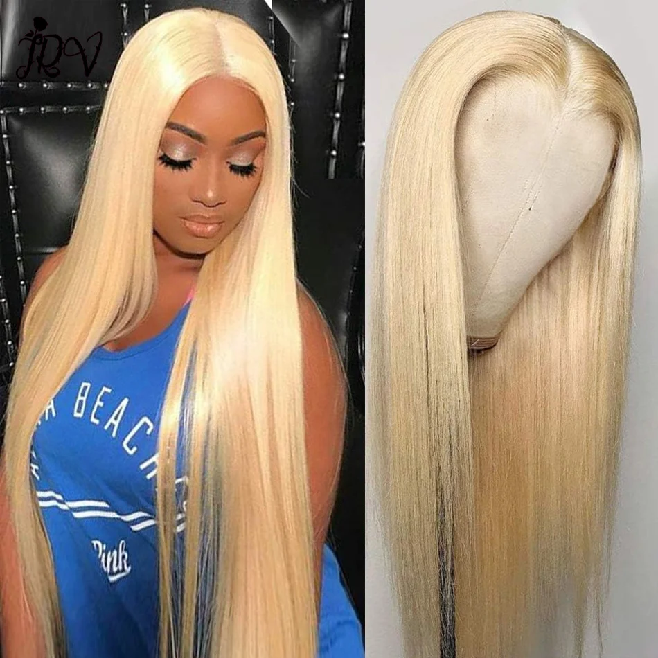

613 Human Hair Wig 13x4 Lace Frontal Human Hair Wig Honey Blonde Color Straight HD Lace Front Wigs For Women 180% Density