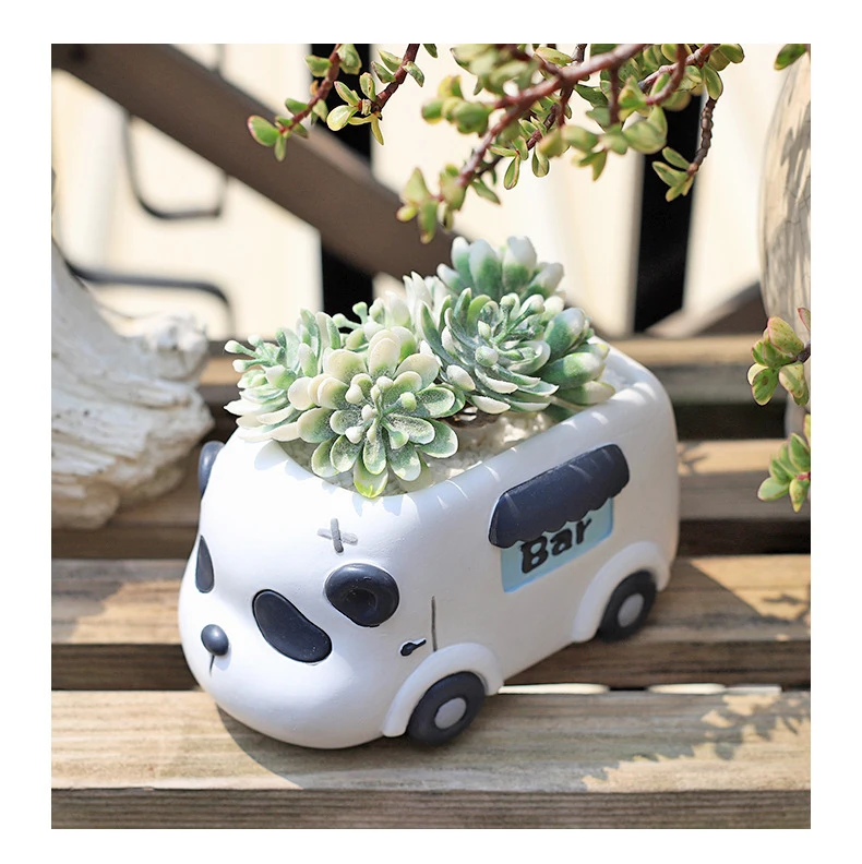 Description Picture 6 of itemFood Truck Series - Resin Planter for Succulents Cactus Air Plants, Cute Animal Flower Pots Figurines for Home Table Decor Gift