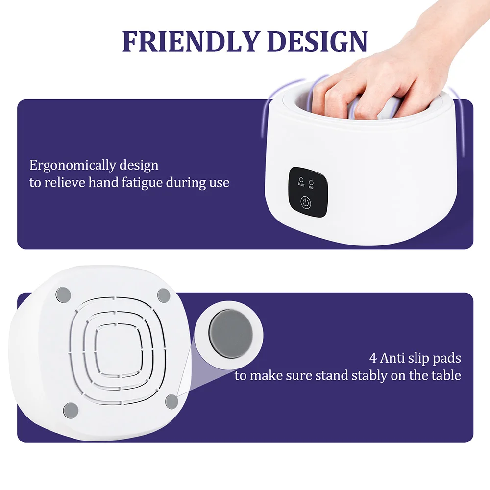 Electric Nail Polish Removal Machine Nail Polish Soaking Bowl Steam 5-Finger Inner Liner Steamer Heating UV Gel Remover Soak