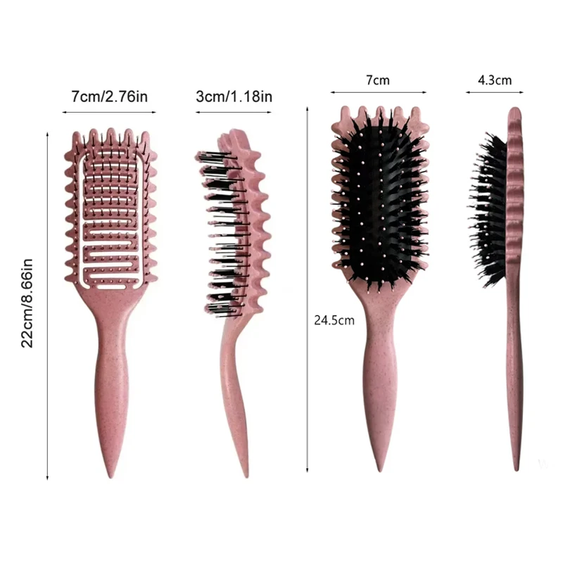Curl Styling Brush Curl Define Styling Brush Detangling Hair Brush Tangled Hair Comb Shaping Defining Curl Barber Styling Tool
