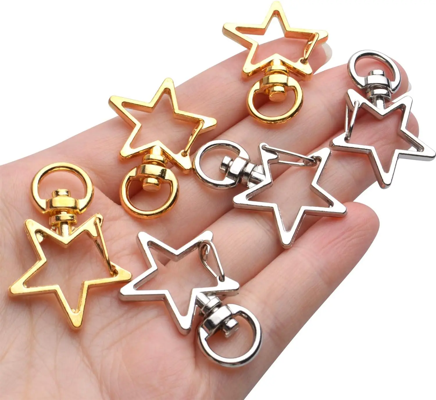 Big Star Lobster Clasp Hooks Colors Metal Snap Hook Keychain Bag Chain Connector Buckle For DIY Jewelry Making Accessories