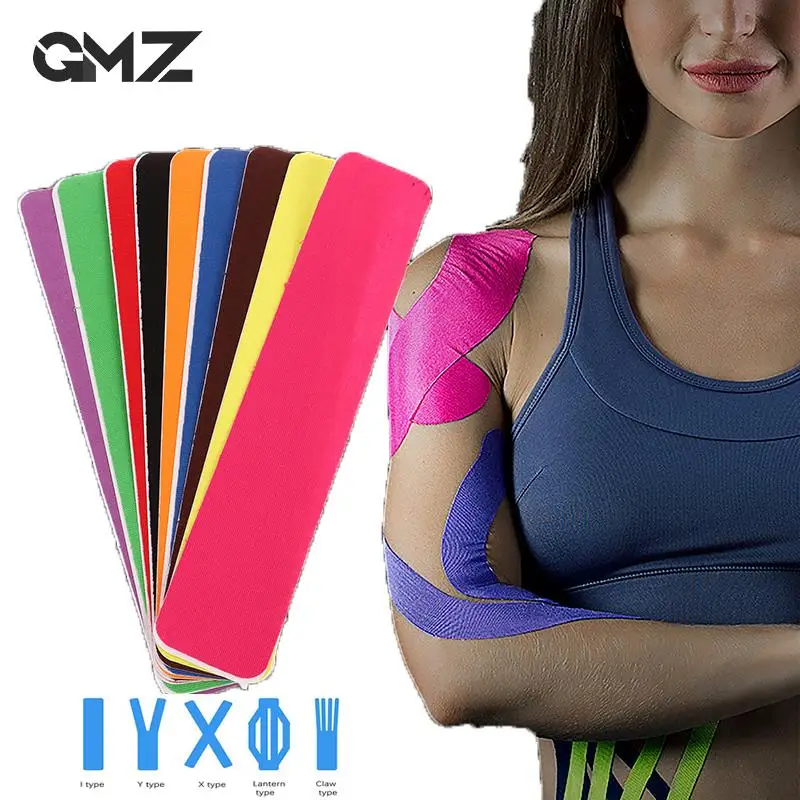 

10pc Kinesiology Tape Muscle Patch Elastic Sport Bandage Kneepad Muscle Pain Relief Pad Self Adherent Waterproof Fitness Bandage