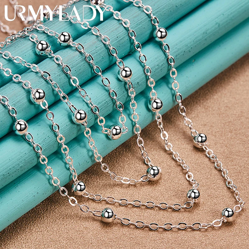 Fine 925 Sterling Silver Necklace Jewelry European Style Popular Women