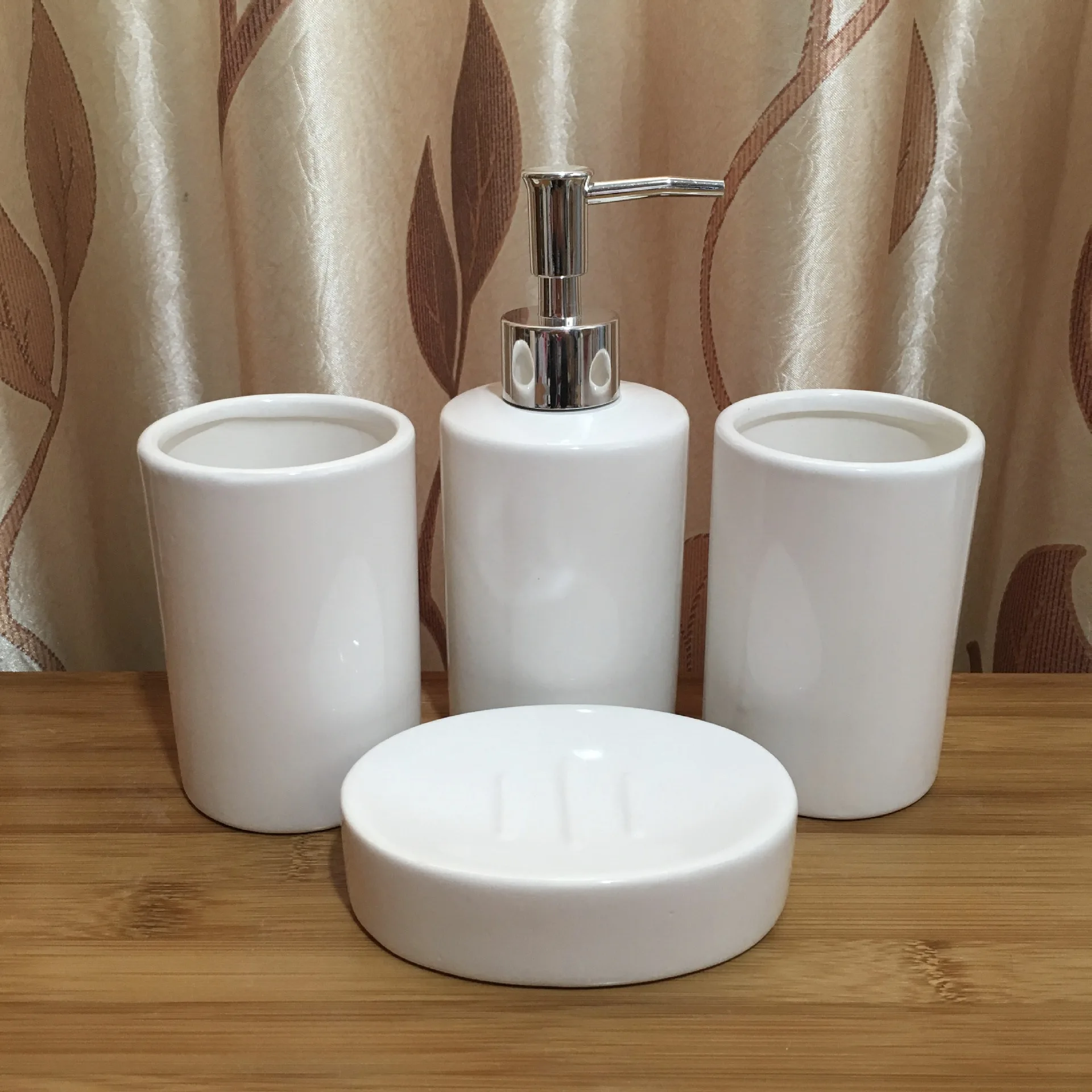 New Toiletry Set Bathroom Supplies Mouthwash Cup Toothbrush Cup Lotion Bottle Soap Dish Bathroom Four Piece Set