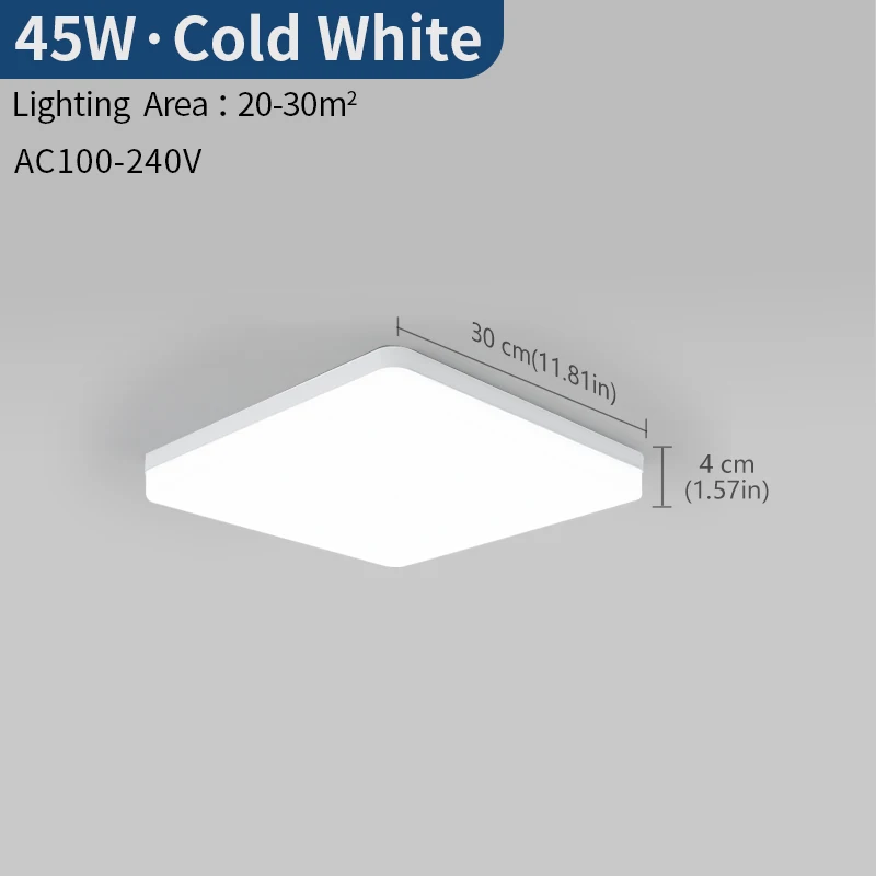 Enhanced Product Title:  
Modern Square LED Ceiling Lamp for Bedroom Lighting - Adjustable White Tones, Energy Efficient