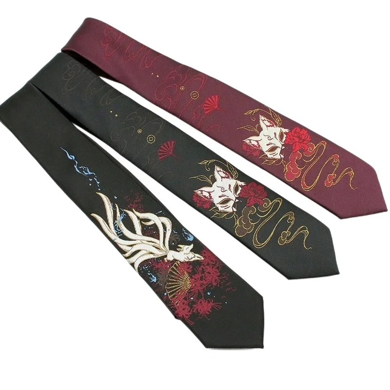 Anime necktie cosplay necktie anime tie Fox Tie Neck Anime Cosplay JK Clothing Men Women Kawaii Accessories Props