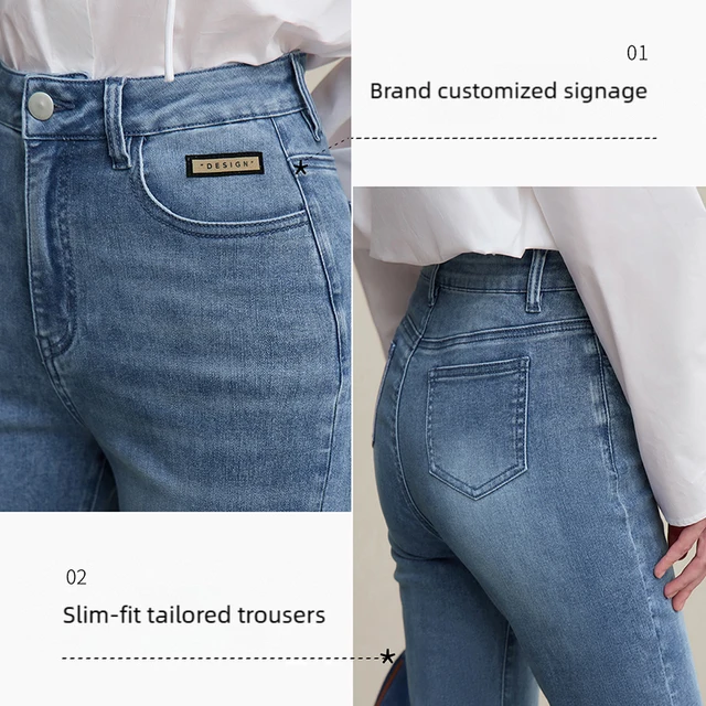Amii Flared Jeans Autumn 2026 New Commuter Style Casual Versatile Women's Pants Solid Color Denim Trousers For Women 12621032 6