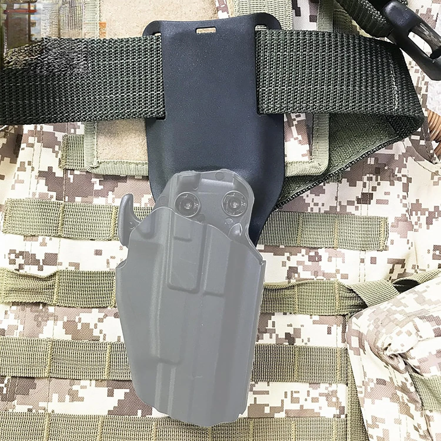 Universal Duty Holster Belt Loop Adapter with 2 Slot and 3-Hole Pattern