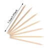 10/20/50/100/200 Pcs 75mm Wooden Sticks Nail Art Design Orange Wooden Stick Cuticle Pusher Remover Pedicure Manicure 4