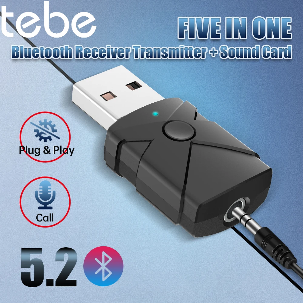 UGREEN USB Bluetooth 5.1, Adaptador Bluetooth para TV con 3.5mm Cable de  Audio, 2 en 1 Receptor y Transmisor Bluetooth para Televisión, PC
