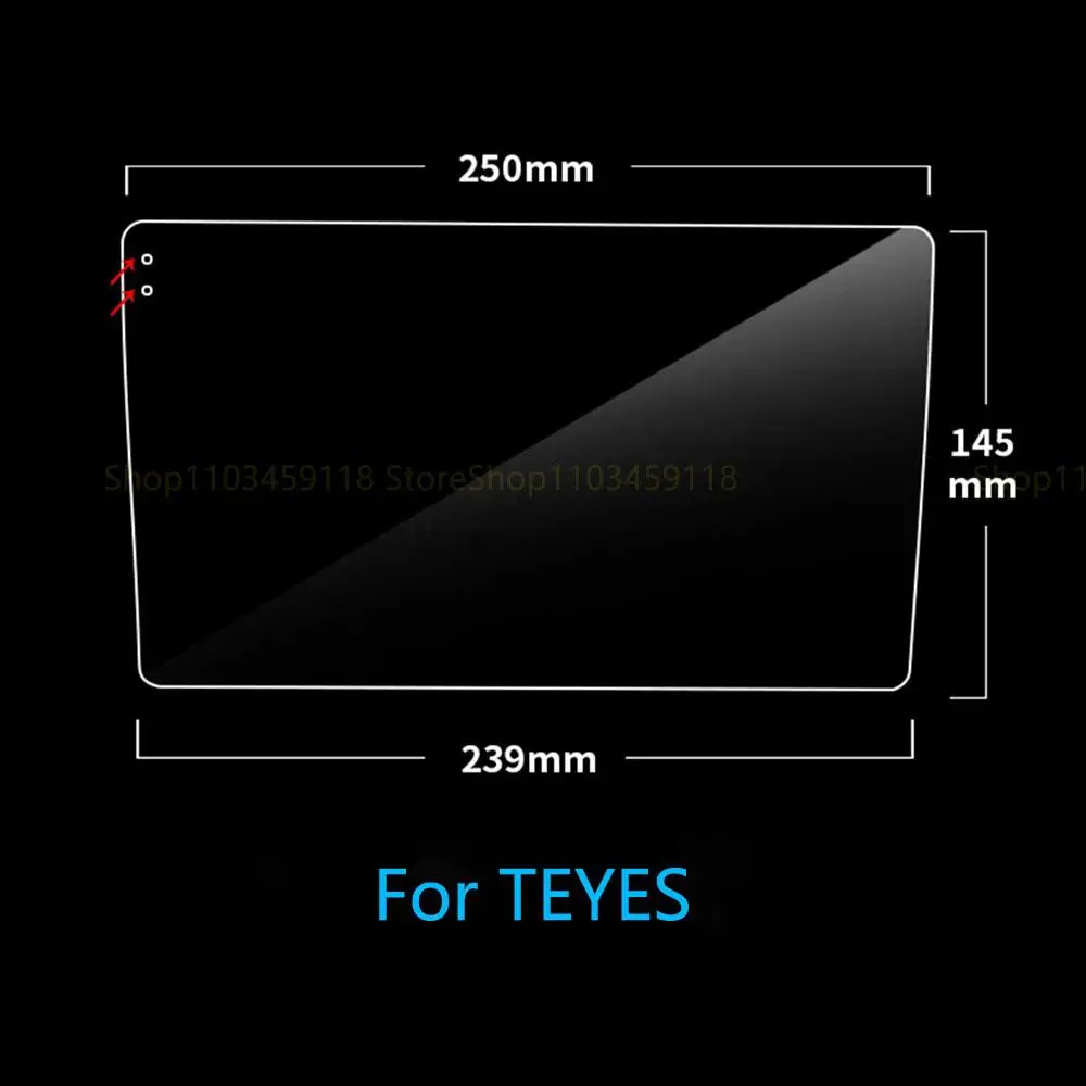 250*145*239mm Tempered Glass screen Protective Film  for Teyes CC2L CC2 plus 10.1 inch car Radio stereo DVD GPS anti-scratch